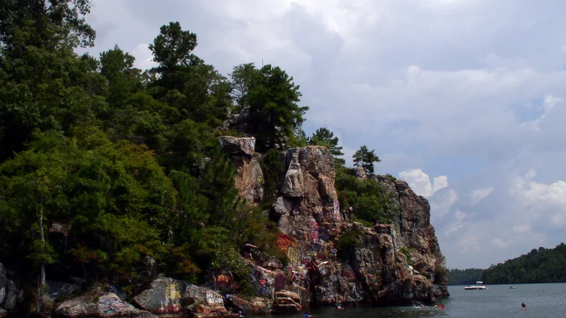 Acapulco Rock / Chimney Rock on Lake Martin, Alabama.