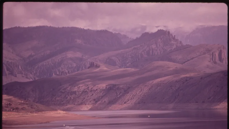Boating on Blue Mesa Reservoir, Colorado.