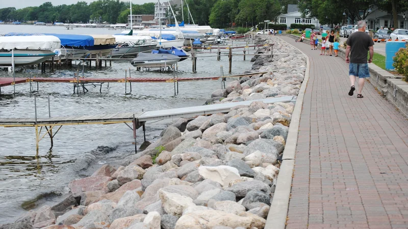 Clear Lake waterfront, Iowa.