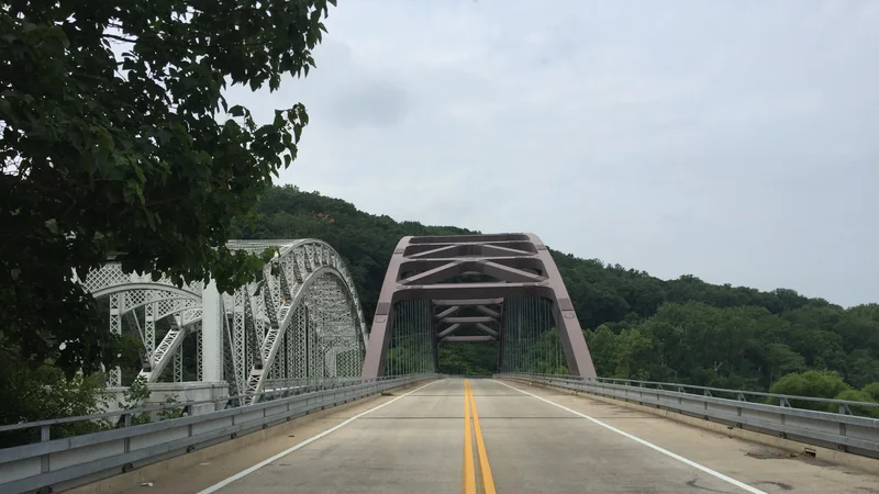 2016-07-28 09 56 10 View west along Maryland State Route 145 (Paper Mill Road) at the Paper Mill Road Bridge at the Loch Raven Reservoir in Baltimore County, Maryland.jpg