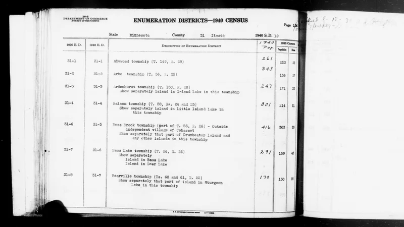 1940 Census Enumeration District Descriptions - Minnesota - Itasca County - ED 31-1, ED 31-2, ED 31-3, ED 31-4, ED 31-5, ED 31-6, ED 31-7 - NARA - 5869437.jpg