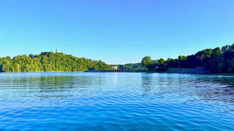Hiwassee Lake in North Carolina is impounded by Hiwassee Dam.jpg