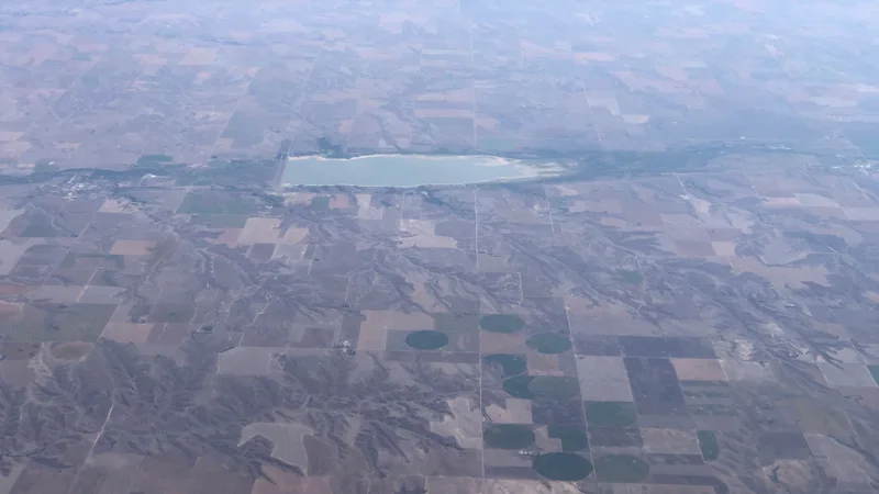 2022-09-11 15 46 42 Aerial view southward across western Hitchcock County, Nebraska, centered just north of Swanson Lake within Swanson Reservoir State Recreation Area.jpg