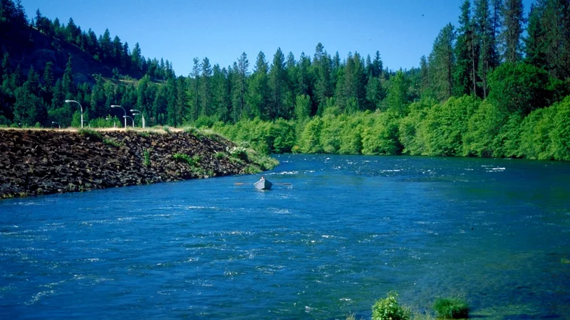 The Rogue River below William L. Jess Dam and Lost Creek Lake in Jackson County, Oregon.jpg