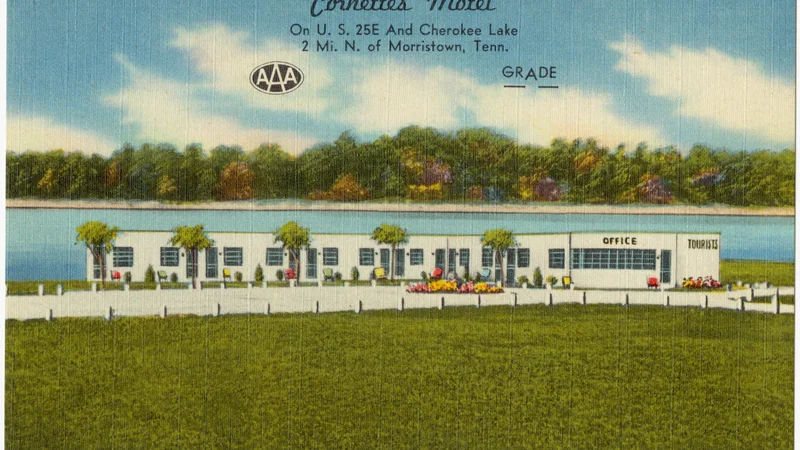 Cornette's Motel, on U.S. 25E and Cherokee Lake, 2 mi. N. of Morristown, Tenn (83697).jpg