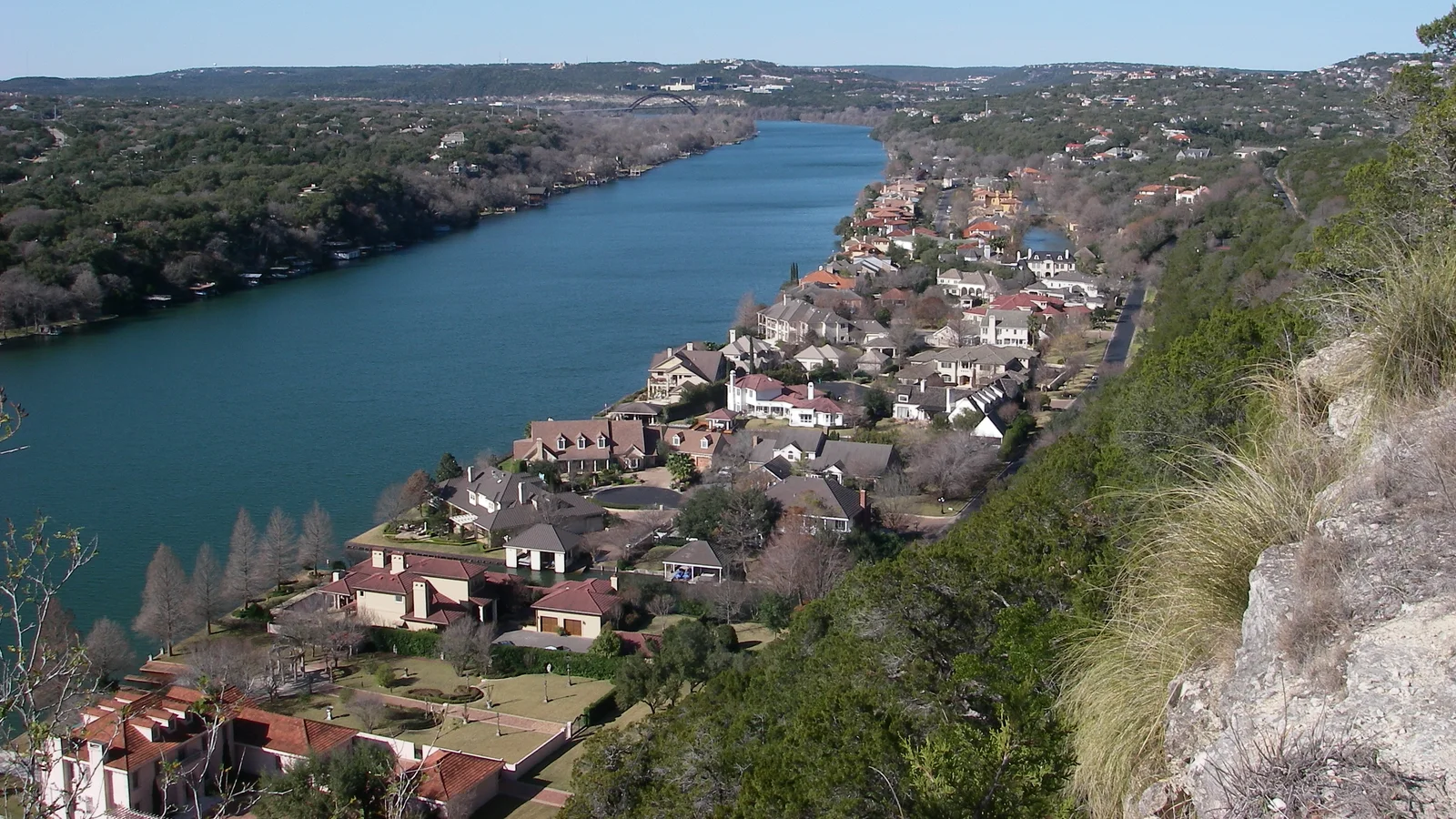 Lake Austin as seen from Mount Bonnell in Austin, Texas.