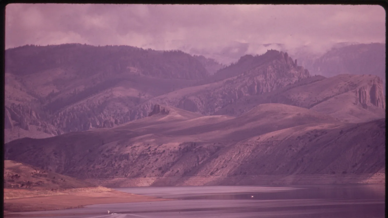 Boating on Blue Mesa Reservoir, Colorado.