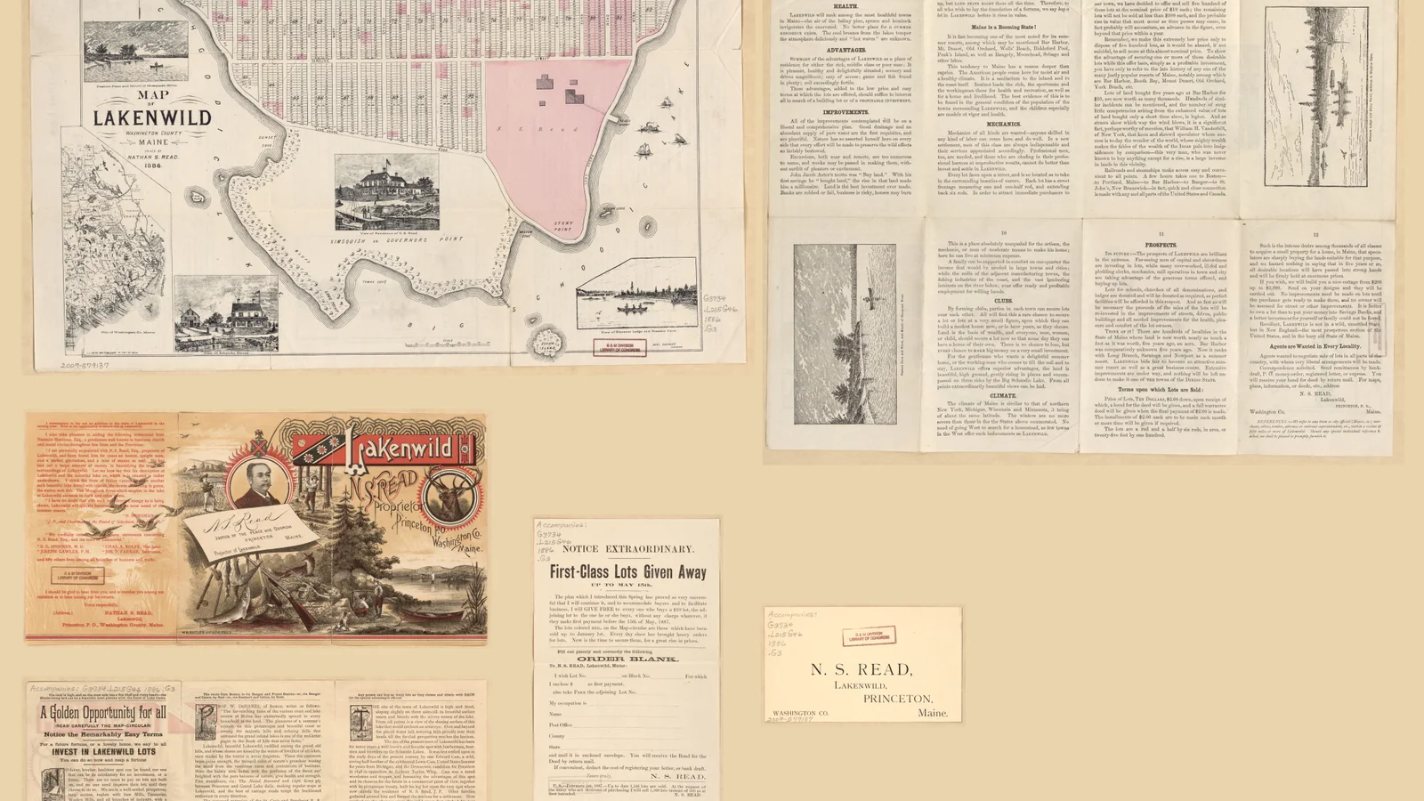 Map of Lakenwild, Washington County, Maine - owned by Nathan S. Read - 1886 LOC 2009579137.jpg
