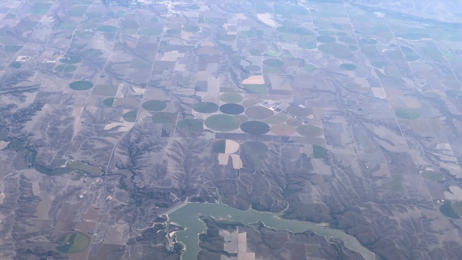 2022-09-11 15 49 15 Aerial view southward across southwestern Frontier County, Nebraska, centered on the south end of Hugh Butler Lake within Red Willow Reservoir State Recreation Area.jpg