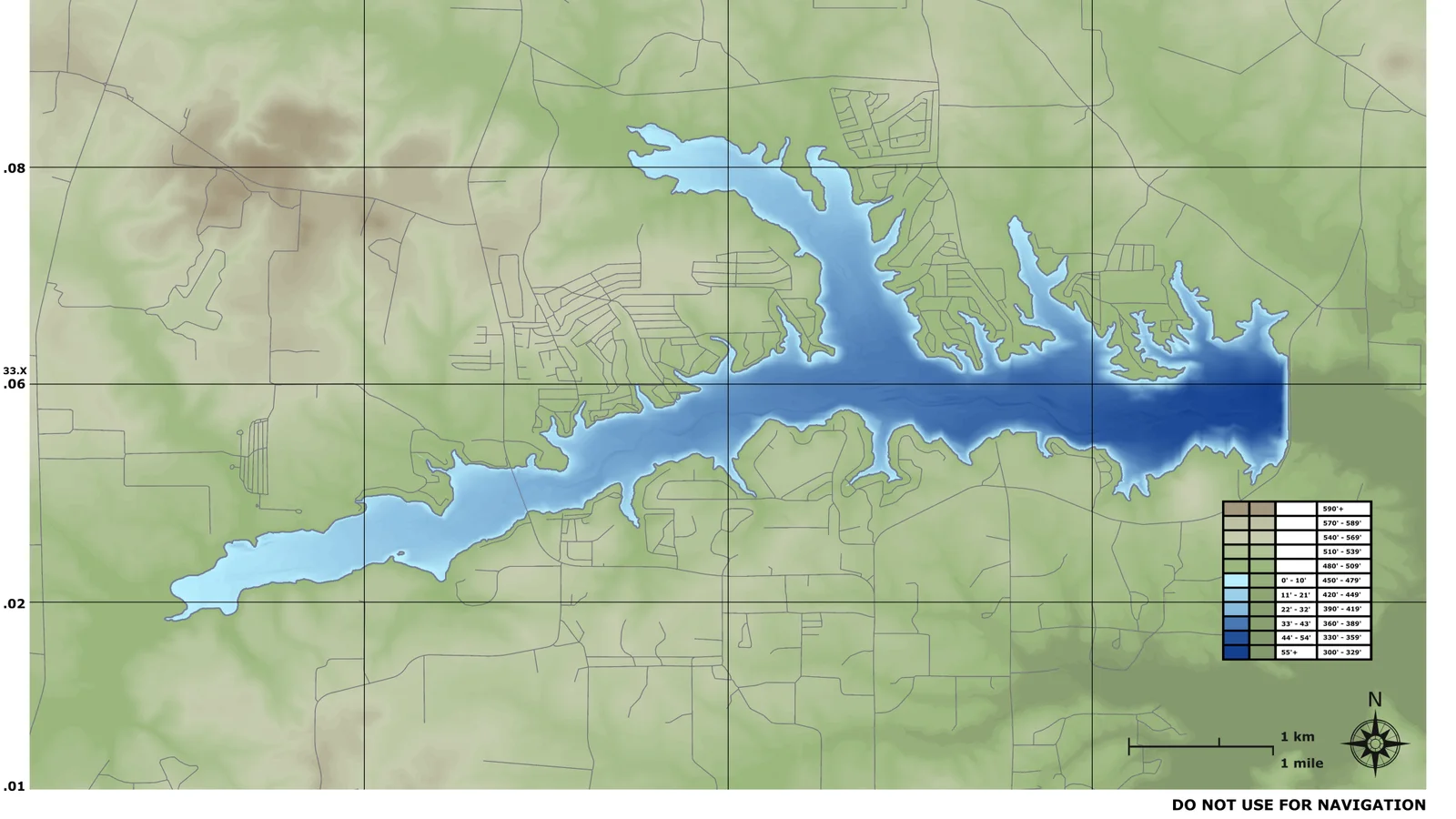 Lake Cypress Springs Topographical Map.png